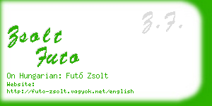 zsolt futo business card